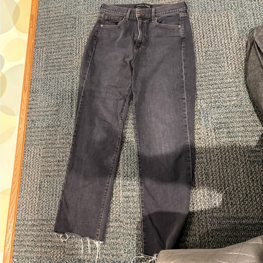Veronica Beard Women's Black Straight Leg Jeans